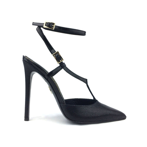 Black Ankle Strap High Heels