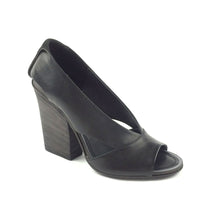 Black Wide Heel Open Toe