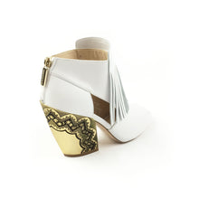 White Fringe Ankle Boots