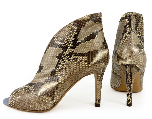 Snakeskin ankle boots for women